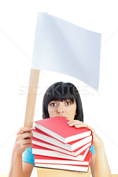 Para cima estudar jovem estudante aprendizagem mulher Foto stock © Lighthunter