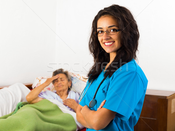 Stock photo: Nurse at Home
