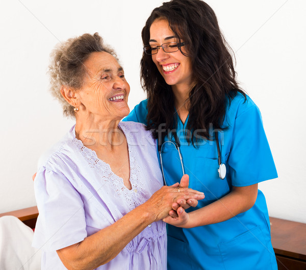 Nurses Caring for Elderly Patients Stock photo © Lighthunter