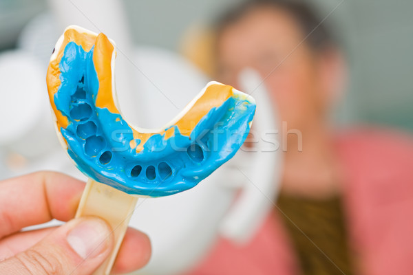 Dental primo piano silicone materiale offuscata Foto d'archivio © Lighthunter