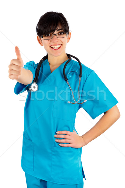 Doctor Showing Thumbsup Stock photo © Lighthunter