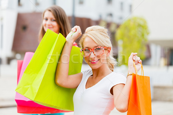 Beautiful Girlfriends Gone Shopping Stock photo © Lighthunter