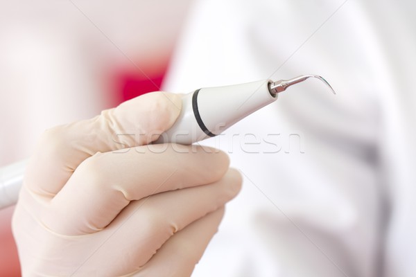 Tandheelkundige gebruikt zorg menselijke tanden geneeskunde Stockfoto © Lighthunter