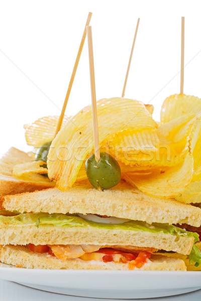 Potato crisp sandwitch Stock photo © Lighthunter