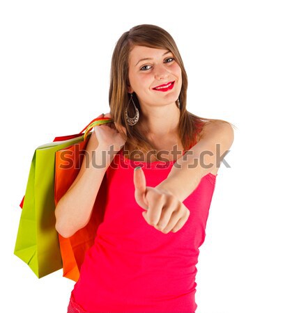 Foto stock: Como · compras · dama