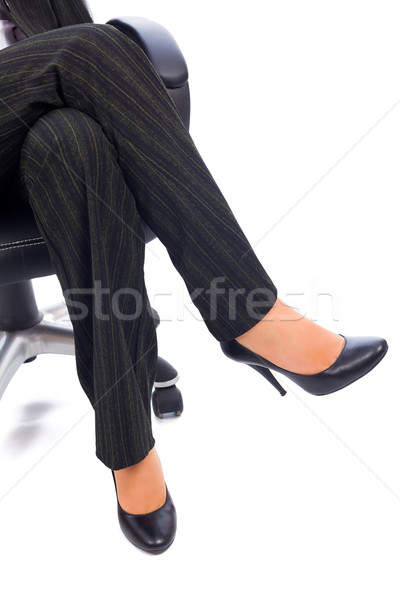 Comfortabel leder kantoormedewerker business Stockfoto © Lighthunter