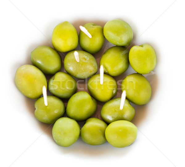 Olive greggio verde isolato bianco Foto d'archivio © Lighthunter