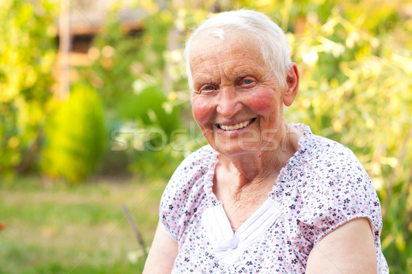 Smiling senior woman Stock photo © Lighthunter