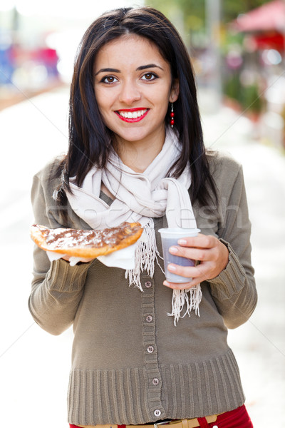Woman with Food and Drink Stock photo © Lighthunter