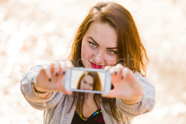 Foto stock: Aquí · Foto · me · aire · libre · hermosa