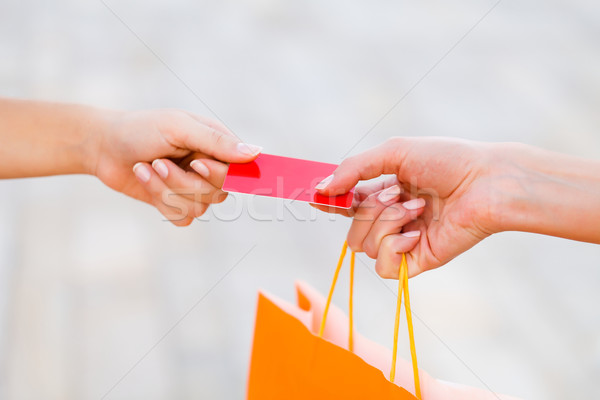 Paying With Card After Shopping Stock photo © Lighthunter