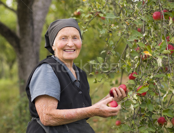 Donna mai up stile di vita vecchia giardino Foto d'archivio © Lighthunter