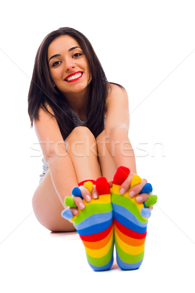 Amore colorato calze sincero sorriso Foto d'archivio © Lighthunter
