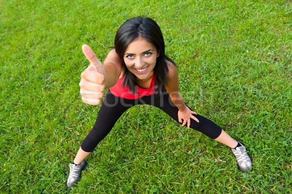Thumbs up! - Healthy lifestyle Stock photo © Lighthunter