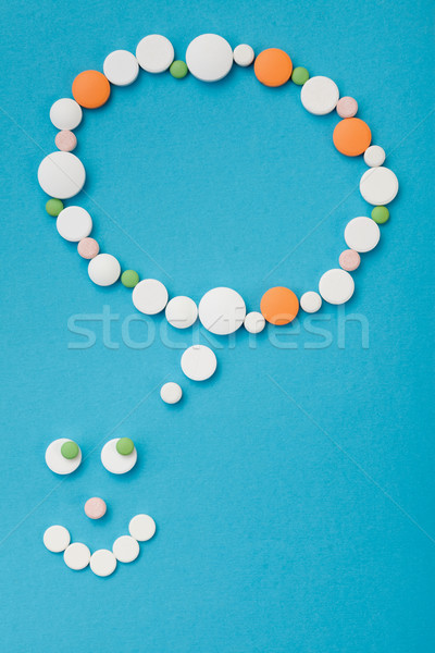 Pastile fericit droguri albastru zâmbet Imagine de stoc © Lighthunter
