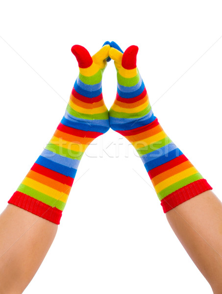 Joc vesel picioare copilaresc colorat fericit Imagine de stoc © Lighthunter