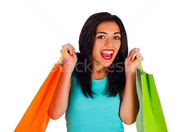 érzés klassz vásárlás izgatott nő nagyszerű Stock fotó © Lighthunter