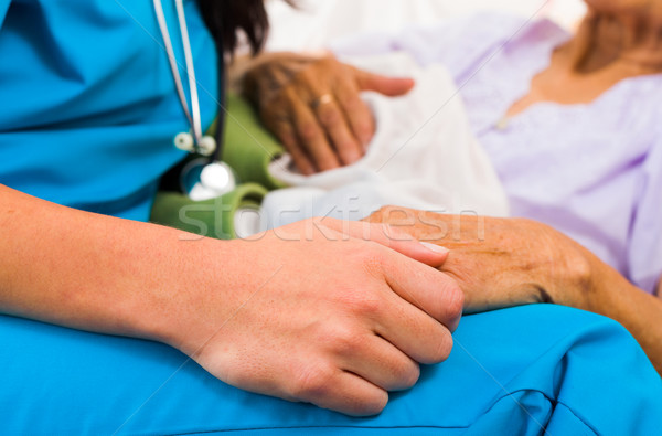 Nurses Helping Elderly  Stock photo © Lighthunter