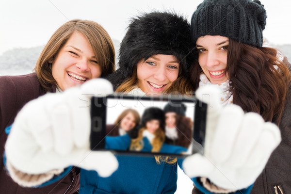 Girls Taking a Selfie Stock photo © Lighthunter