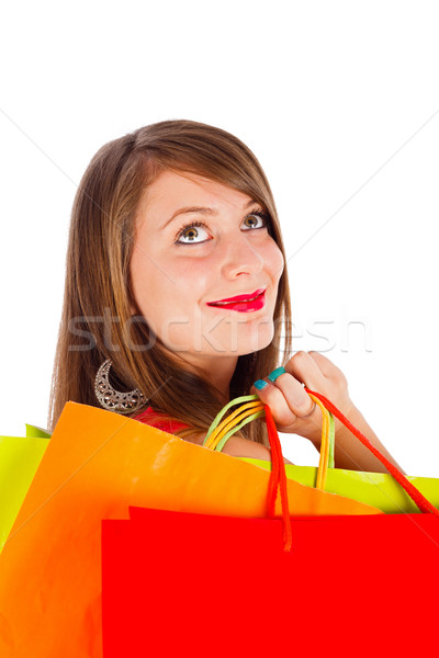 Dama compras mujer hermosa blanco Foto stock © Lighthunter