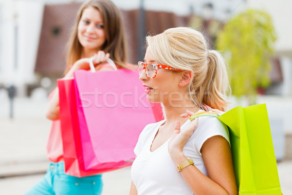Best Friends Enjoying The Deserved Shopping Day Stock photo © Lighthunter