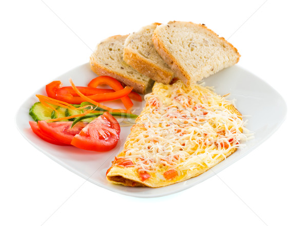 сыра ветчиной овощей цельнозерновой хлеб яйцо Сток-фото © Lighthunter