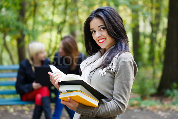 Gotowy finał badanie piękna student dziewcząt Zdjęcia stock © Lighthunter