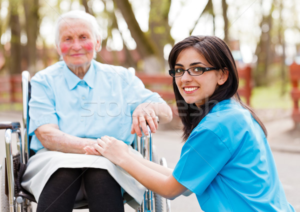 Foto stock: Especial · cuidar · médico · enfermeira · ao · ar · livre