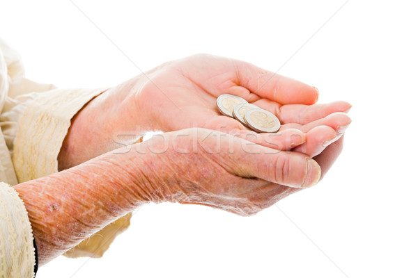 Elderly begging for money Stock photo © Lighthunter