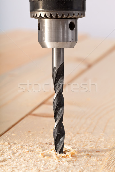 Holz Bohrer bit Kopf Schraube Stock foto © lightkeeper