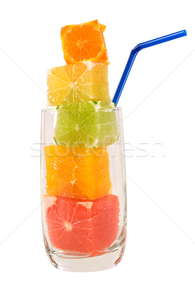 Foto stock: Naturalismo · suco · palha · abstrato · vidro · laranja