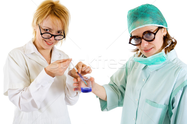 Healthcare professionals, mad scientists or charlatans ? Stock photo © lightkeeper