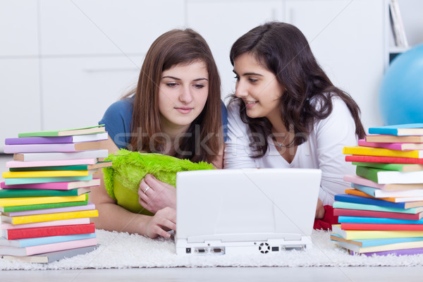 Girls in college study together Stock photo © lightkeeper