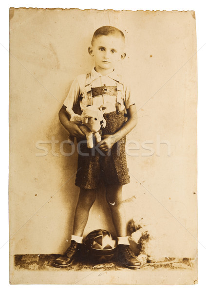 Vintage foto pequeno menino em torno de 1940 Foto stock © lightkeeper
