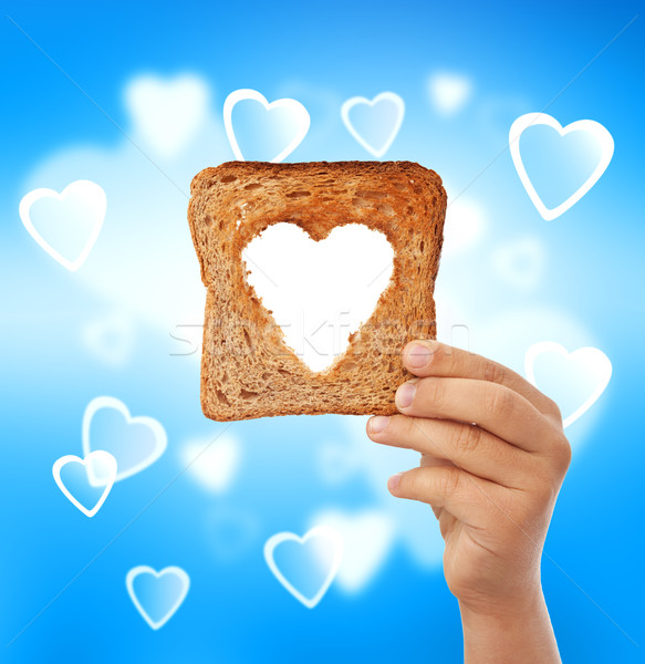 żywności miłości pomoc potrzebujący plaster chleba Zdjęcia stock © lightkeeper