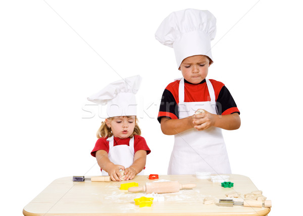 Zdjęcia stock: Cookie · dwa · dzieci · rodziny · dzieci · zabawy