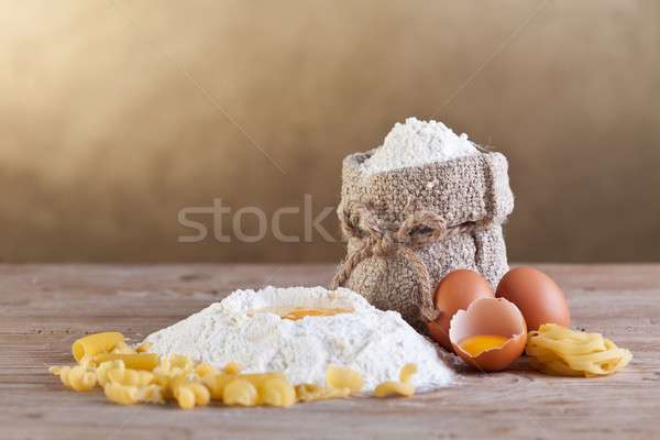 Pasta naturales ingredientes espacio de la copia caliente Foto stock © lightkeeper