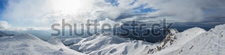 High mountains panorama view from one of the peaks Stock photo © lightkeeper
