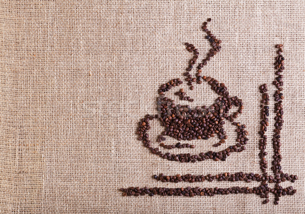 Coffee cup made of beans Stock photo © lightkeeper