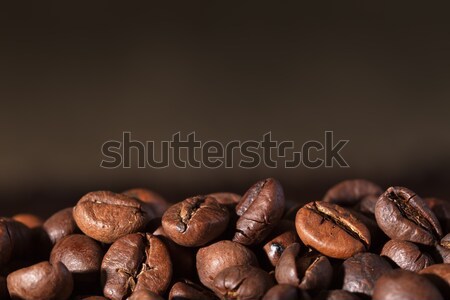 Grãos de café cópia espaço fresco escuro macro Foto stock © lightkeeper
