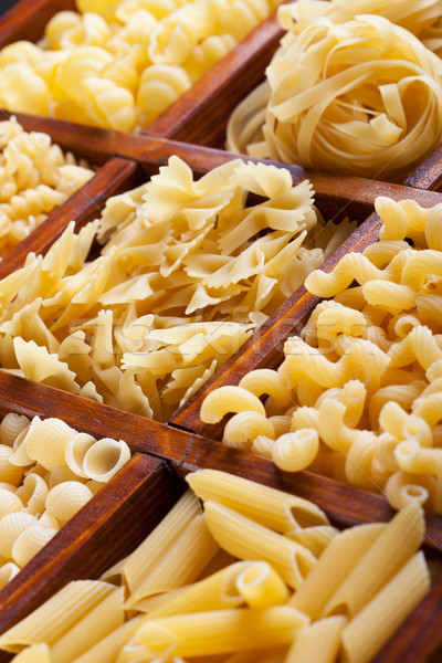 Stock foto: Pasta · Vielfalt · Holz · Feld · Gold · gelb
