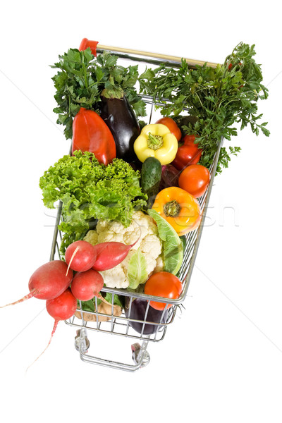 Shopping cart full of vegetables Stock photo © lightkeeper