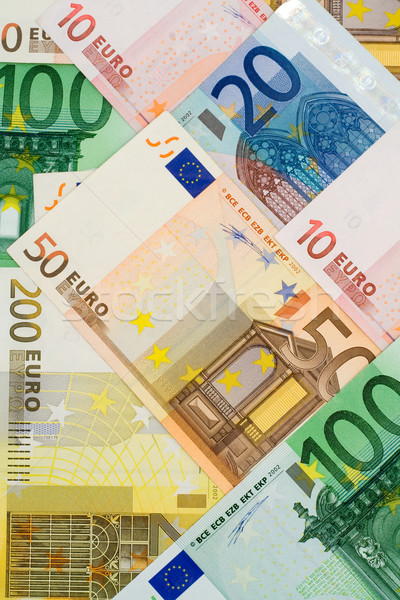 Euro moeda colagem europeu notas Foto stock © lightkeeper