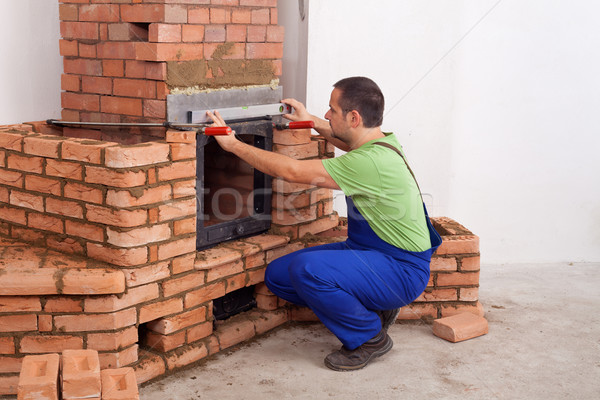 Building a masonry heater Stock photo © lightkeeper