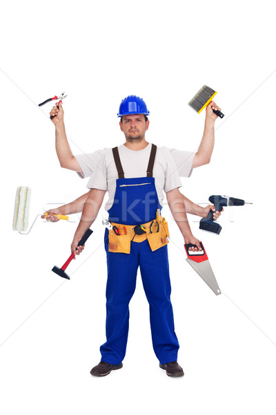 Bricoleur travailleur tous travaux outils Ouvrir la [[stock_photo]] © lightkeeper