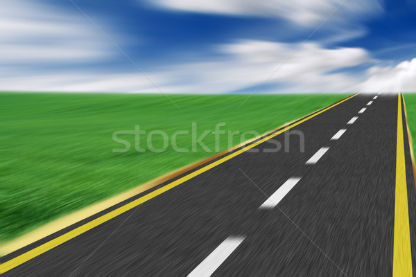 Charging uphill on the road Stock photo © lightkeeper