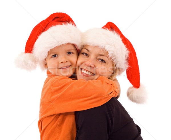 Madre hijo Navidad tiempo aislado mujer Foto stock © lightkeeper