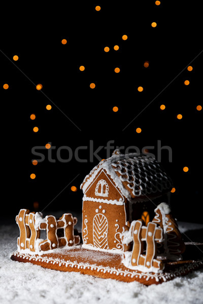 Gingerbread house under starry sky Stock photo © lightkeeper