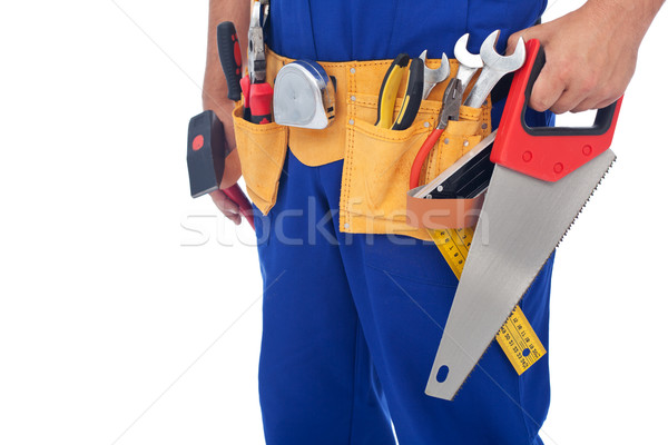Lavoratore strumento cintura primo piano uniforme indossare Foto d'archivio © lightkeeper