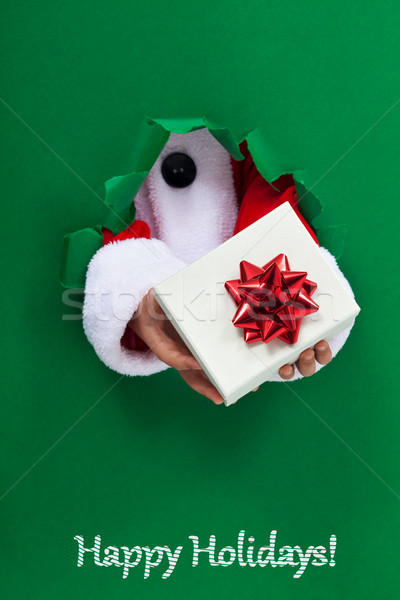 Stock photo: Merry christmas with presents from Santa